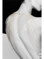 Bijoux épaules et dos en chainettes métalliques dorées