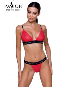 Ensemble lingerie Glamis - Rouge et noir