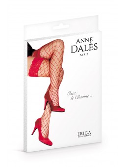 Bas autofixants Erica Rouge - Anne d'Alès