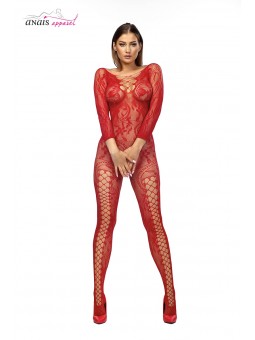 Combinaison résille Mirabella Rouge - Anaïs